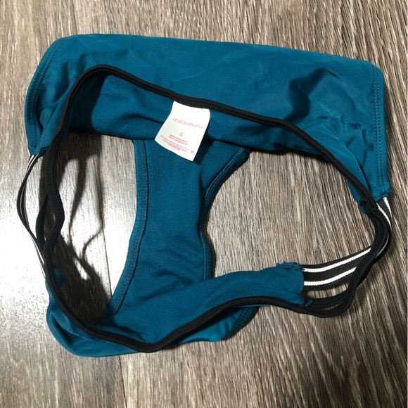 Xhilaration Strappy Hipster Bikini Bottom - Teal Blue - Women's S - Picture 5 of 5
